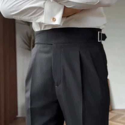 Romeo - Herren Gurkha - Hose – Hochbund, Retro - Design, Business - Eleganz - Livezo