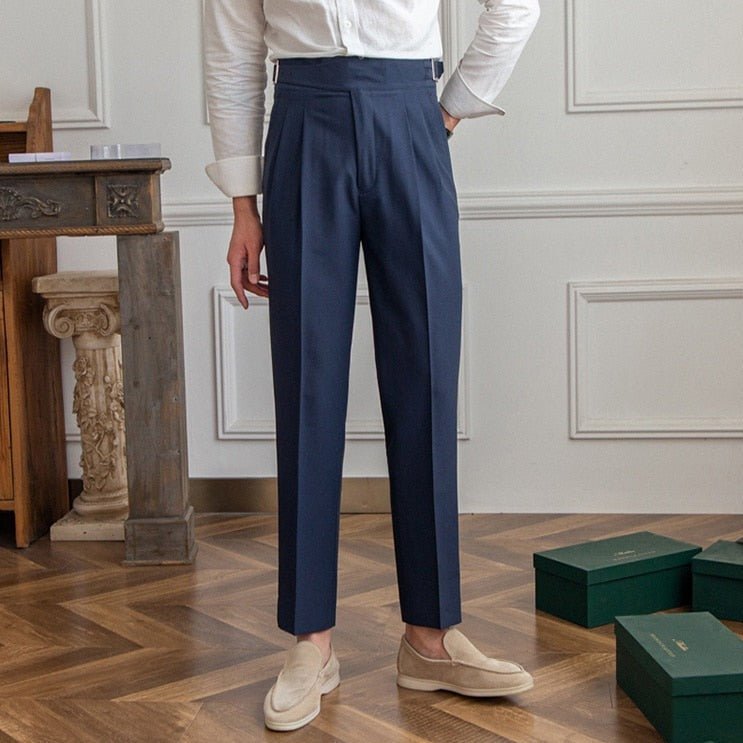 Romeo - Herren Gurkha - Hose – Hochbund, Retro - Design, Business - Eleganz - Livezo