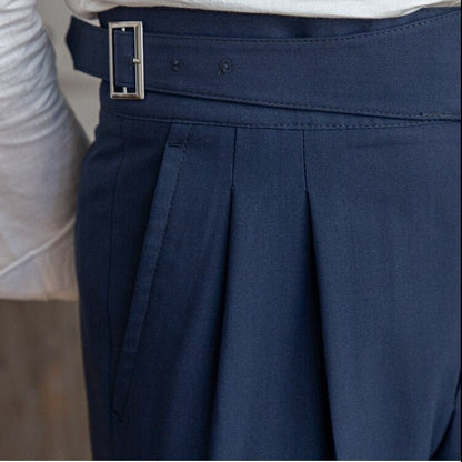 Romeo - Herren Gurkha - Hose – Hochbund, Retro - Design, Business - Eleganz - Livezo