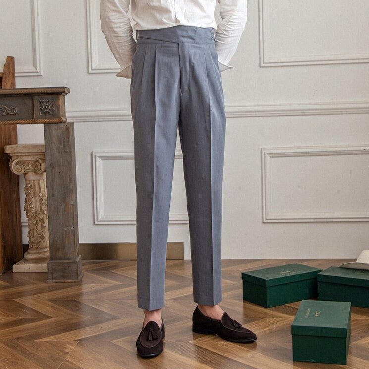 Romeo - Herren Gurkha - Hose – Hochbund, Retro - Design, Business - Eleganz - Livezo