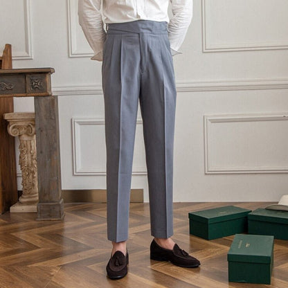 Romeo - Herren Gurkha - Hose – Hochbund, Retro - Design, Business - Eleganz - Livezo