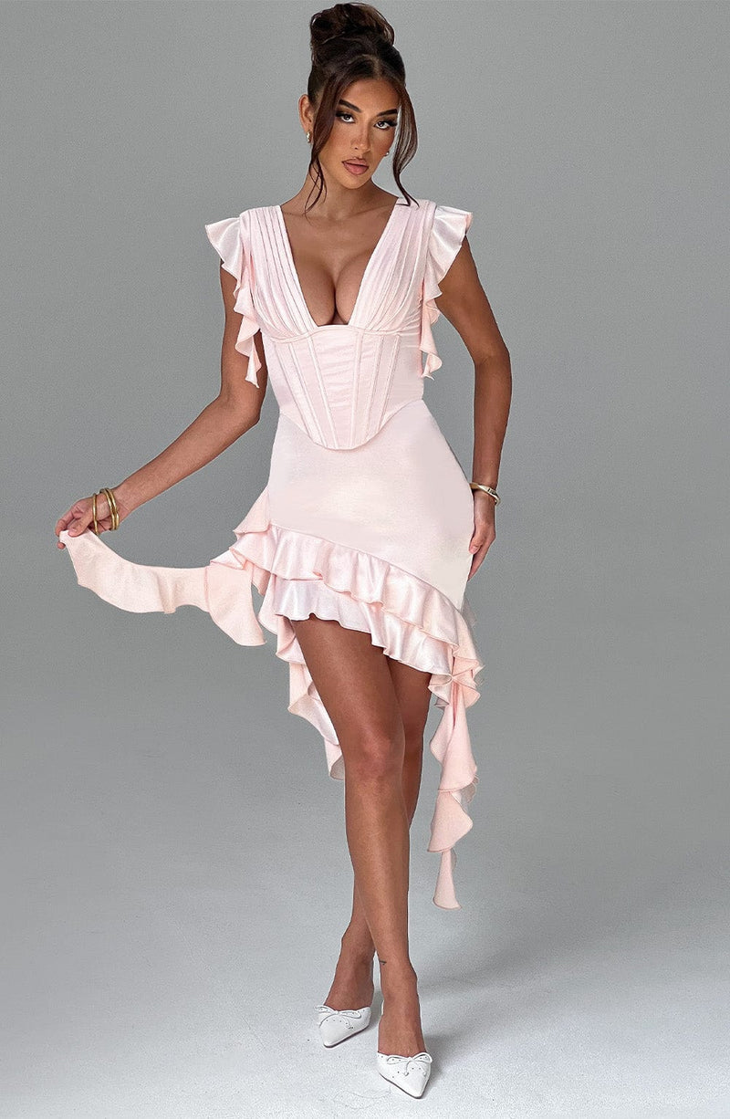 Rosalie | Elegantes Satin Korsett Minikleid