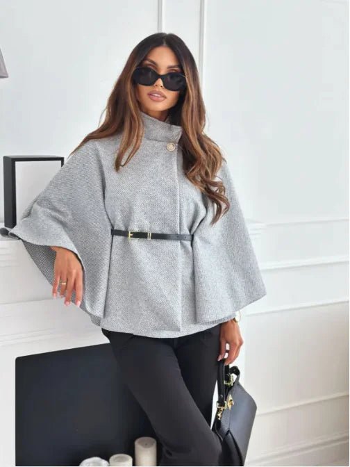 Rosalyn | Cape Coat with Belt - Zeitloser Stil & Raffinesse - Livezo