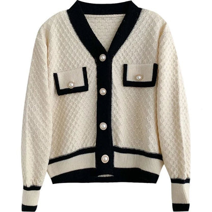 Rosina - Neuer koreanischer Strickpullover mit langen Ärmeln und lockerer - Livezo
