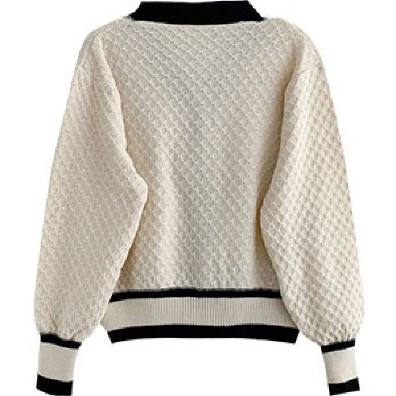 Rosina - Neuer koreanischer Strickpullover mit langen Ärmeln und lockerer - Livezo