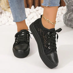 Rosmarie - Damen - Spitzen - Plattform - Sneaker - Livezo