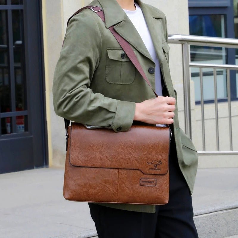 RustMark Leather Messenger - Harren Cole