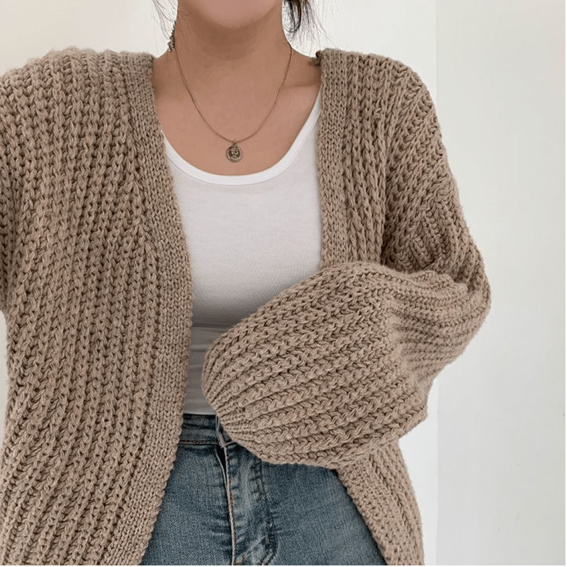 Ruth - Koreanischer Vintage - Strick - Cardigan - Livezo