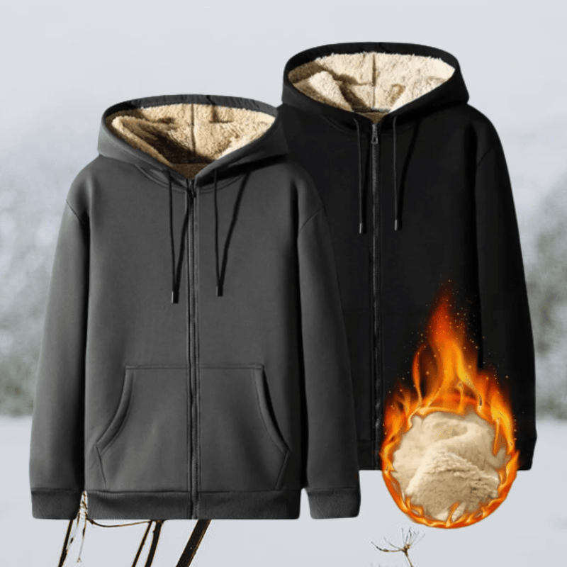 Sam - Kuschelige Unisex - Lammfell - Kapuzenjacke - Livezo