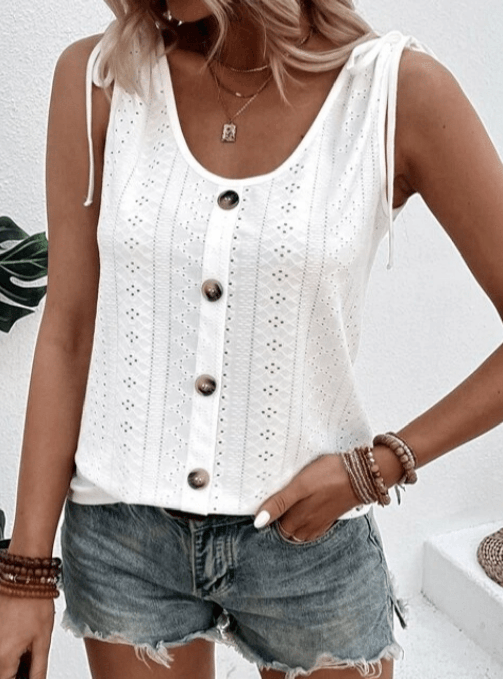 Samira - Stilvolle ärmellose Bluse - Livezo