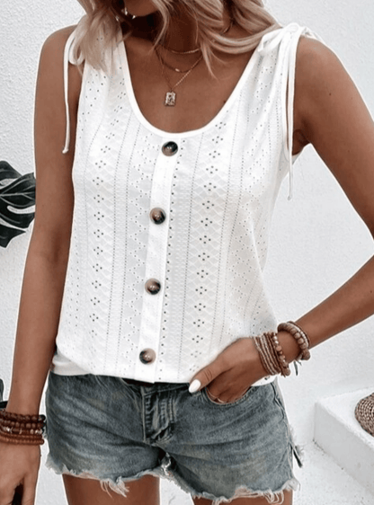 Samira - Stilvolle ärmellose Bluse - Livezo