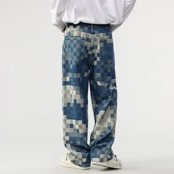 Sampson - Weit geschnittene Hose mit Pixelmuster - Livezo