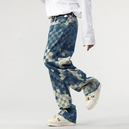 Sampson - Weit geschnittene Hose mit Pixelmuster - Livezo