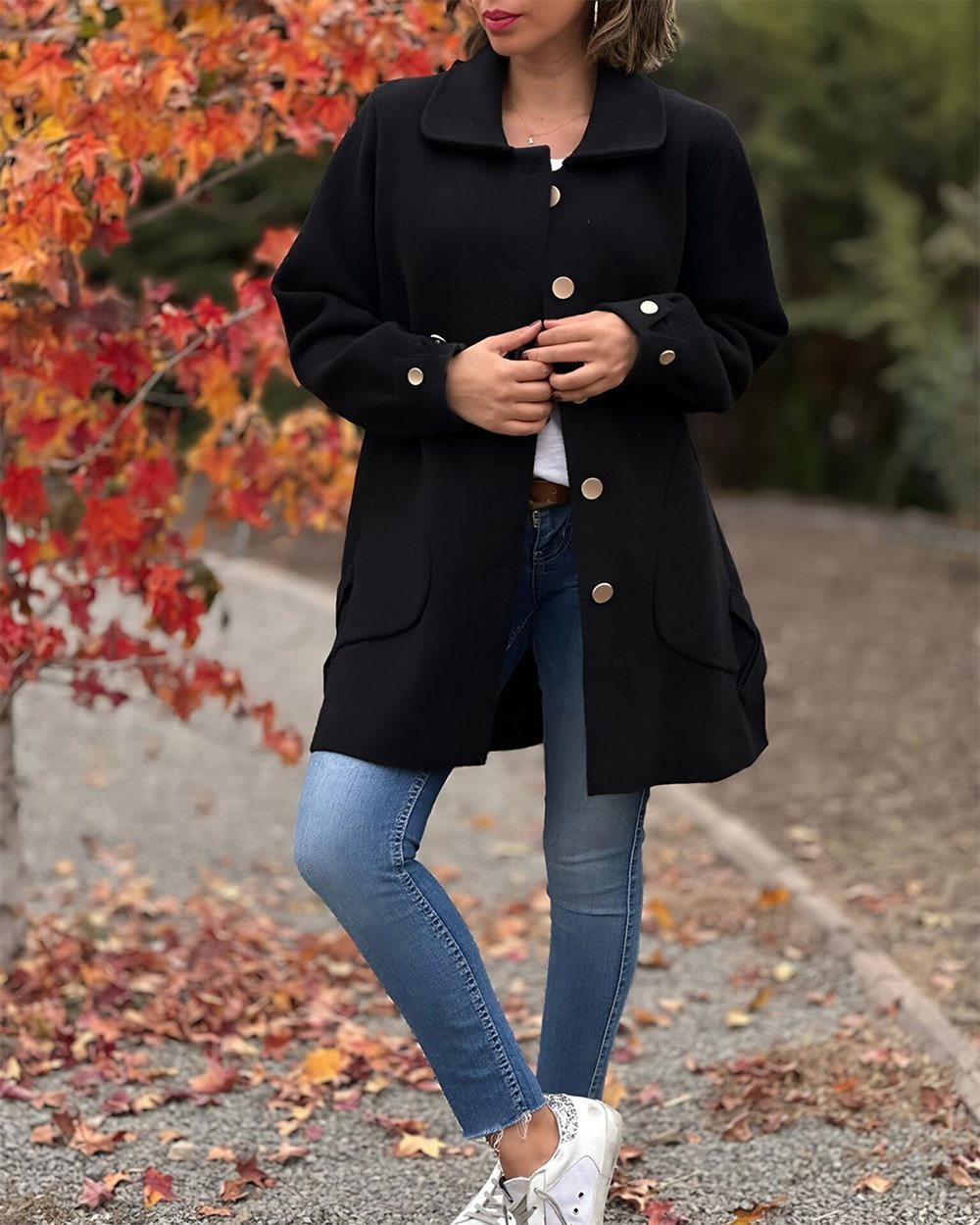 Schicke Seitliche Knoten Elegante Leichte Jacke - Livezo