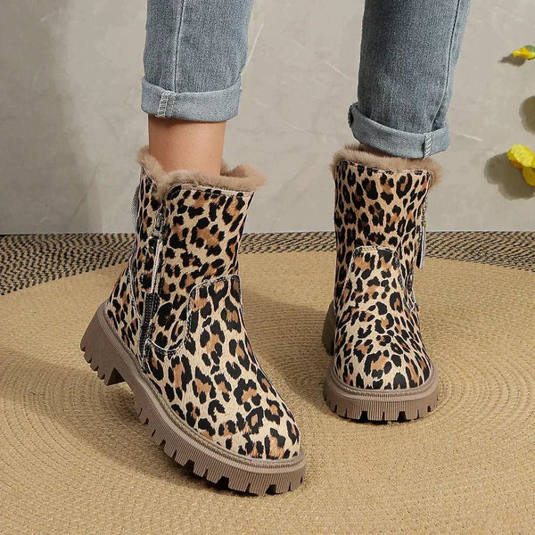 Schicke Stiefeletten mit Leopardenmuster für trendige Outfits - Livezo