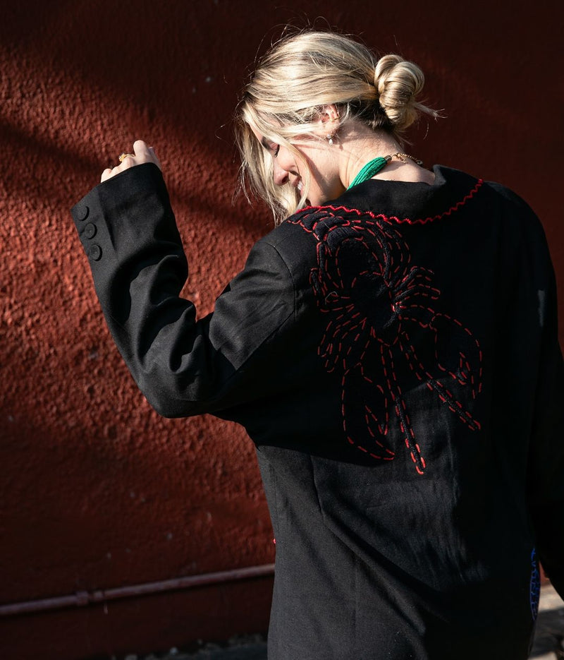 Schicker Blazer mit Hummerprint für Küstenstil - Livezo