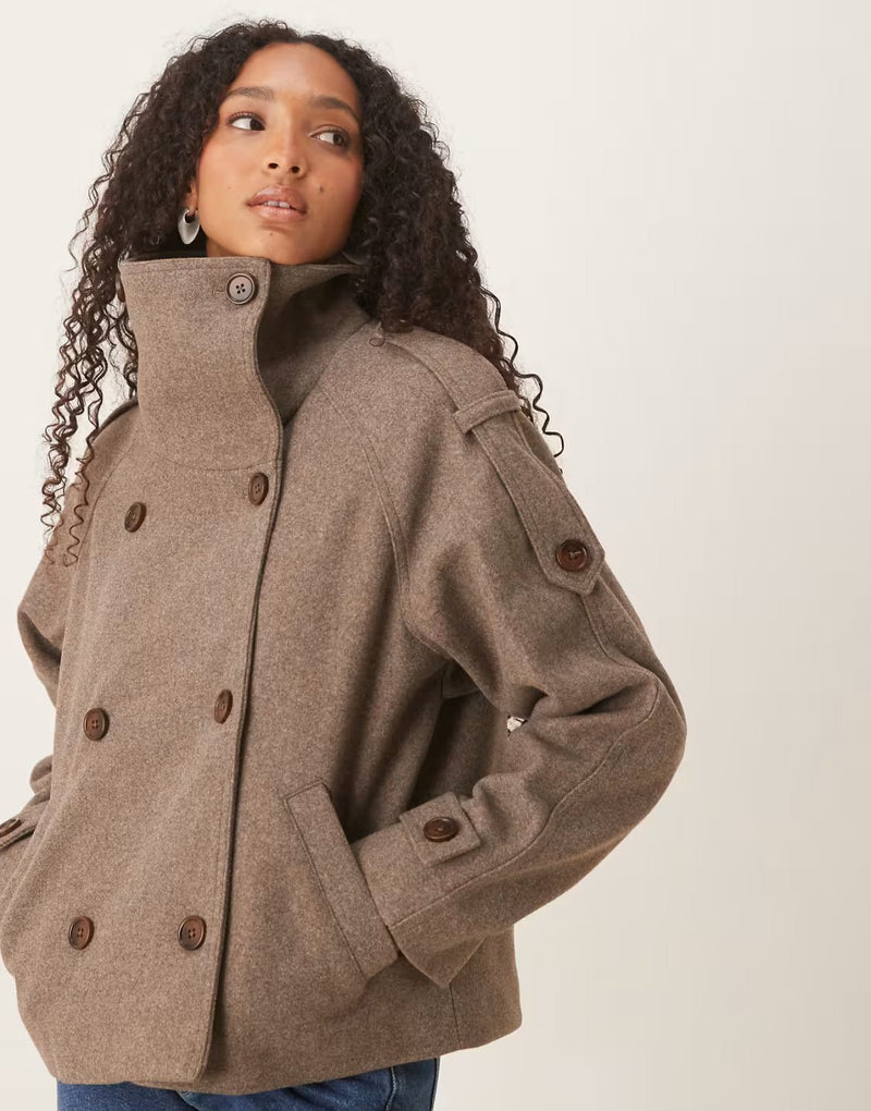 Schicker herbstlicher Woll - Peacoat - Livezo