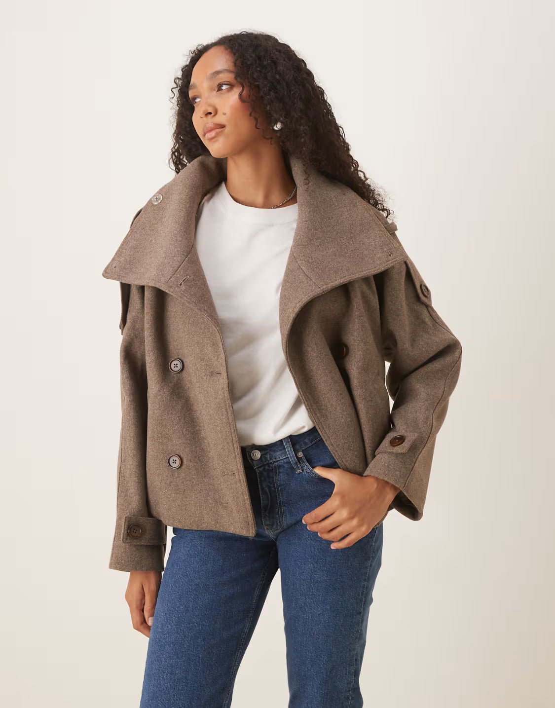Schicker herbstlicher Woll - Peacoat - Livezo