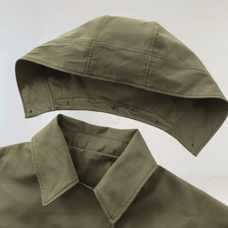 Schicker kurzer Trenchcoat mit Kapuze für Damen - Livezo