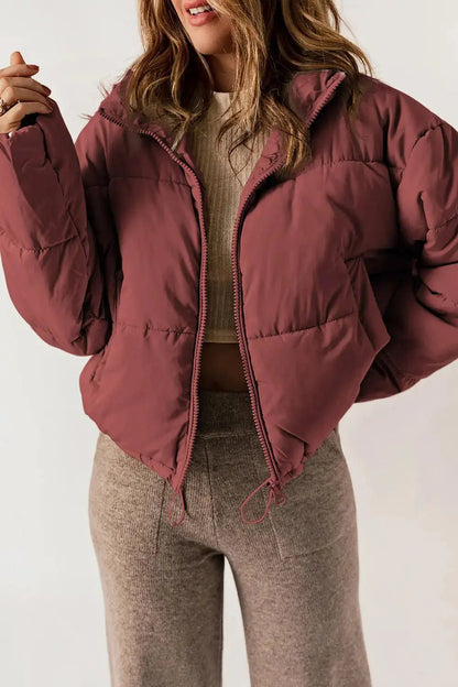 Schicker, länglicher Mantel mit Kragen und Reißverschluss für stylisches Layering - Livezo