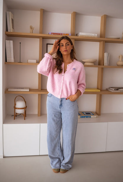 Schicker rosa gesteppter Cardigan für Lagen - Looks - Livezo