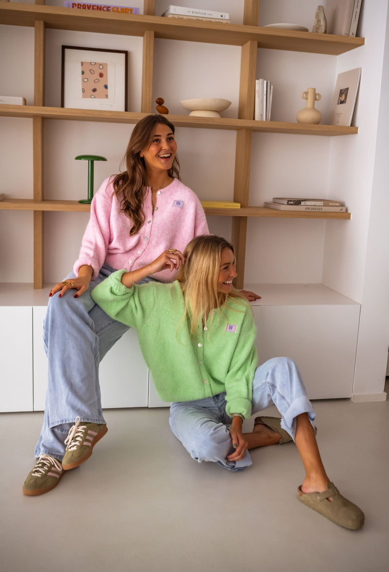 Schicker rosa gesteppter Cardigan für Lagen - Looks - Livezo