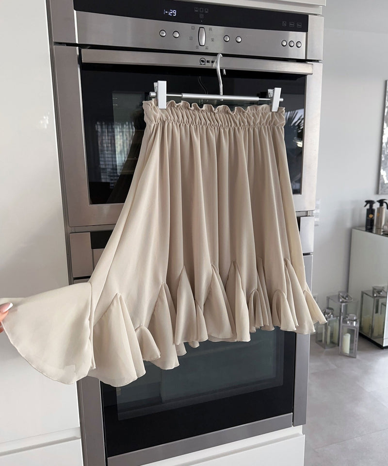 Schickes Beige Rocker - inspiriertes Kleid - Livezo