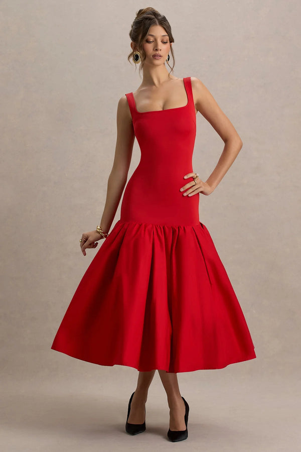 Schickes Damen - Elegantes Midikleid - Livezo