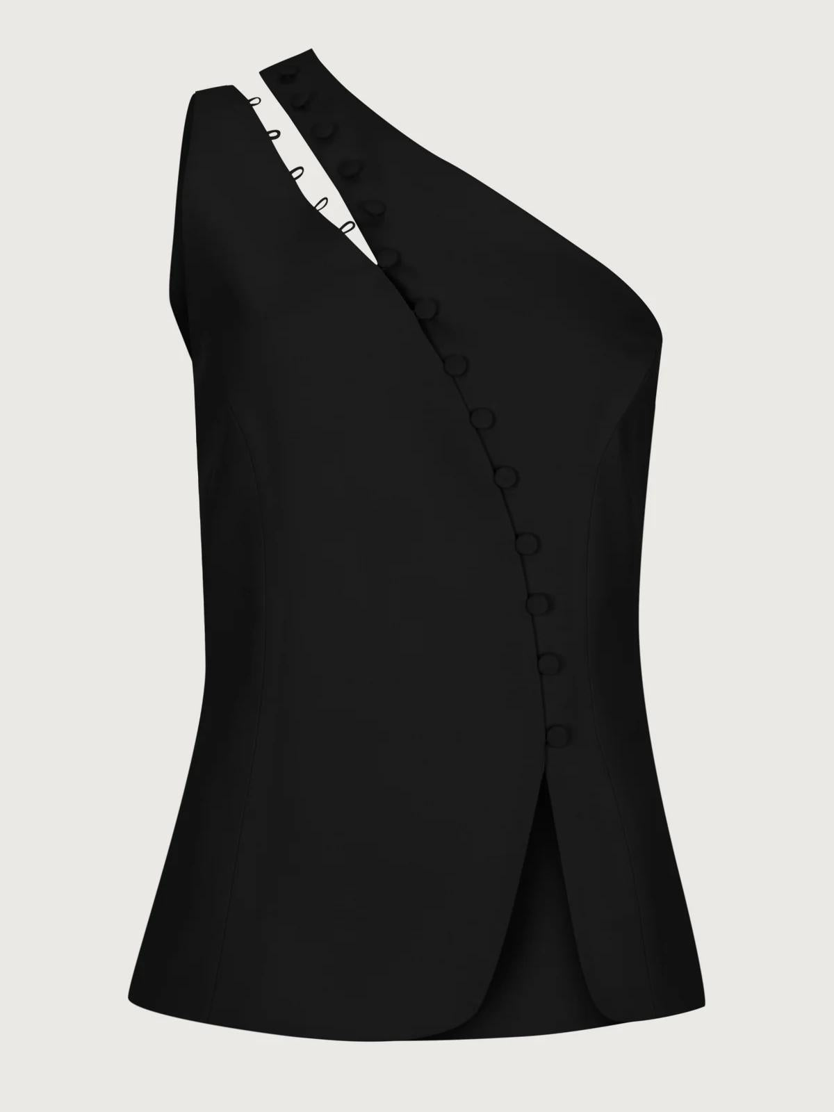 Schickes One - Shoulder - Top mit Knopfdetail - Livezo