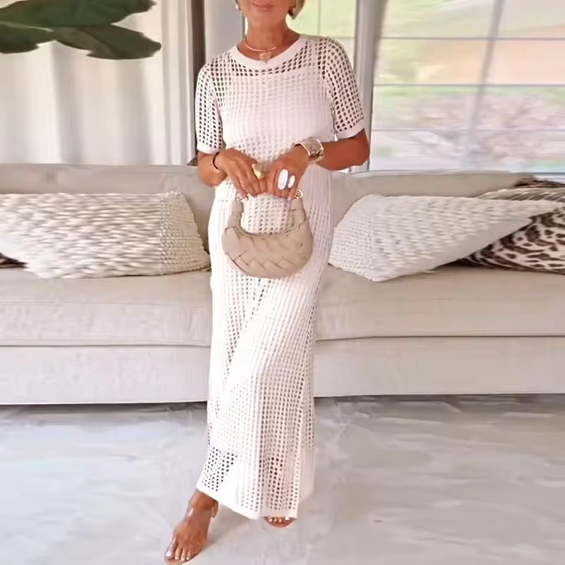 Schickes zweiteiliges Kleid mit Ausschnitten und rundem Ausschnitt - Livezo