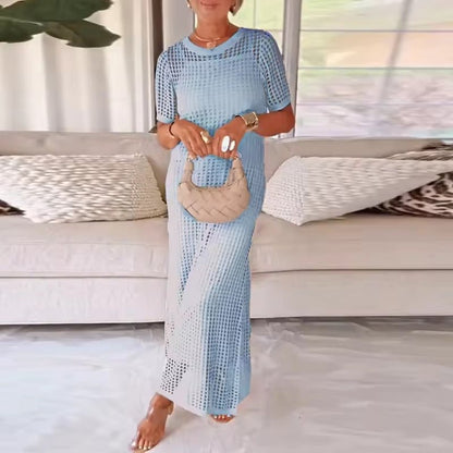 Schickes zweiteiliges Kleid mit Ausschnitten und rundem Ausschnitt - Livezo