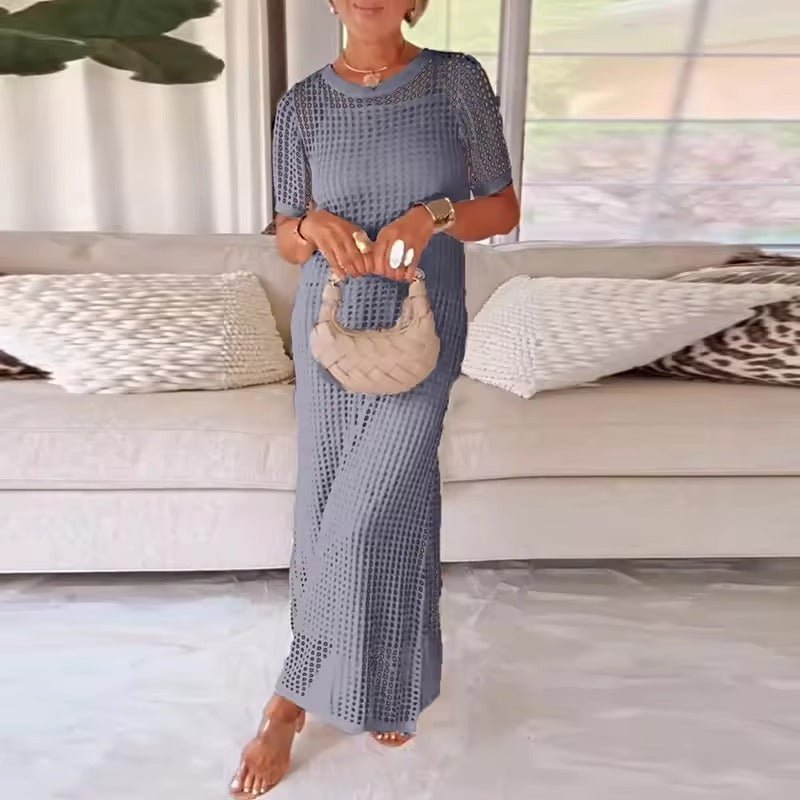 Schickes zweiteiliges Kleid mit Ausschnitten und rundem Ausschnitt - Livezo