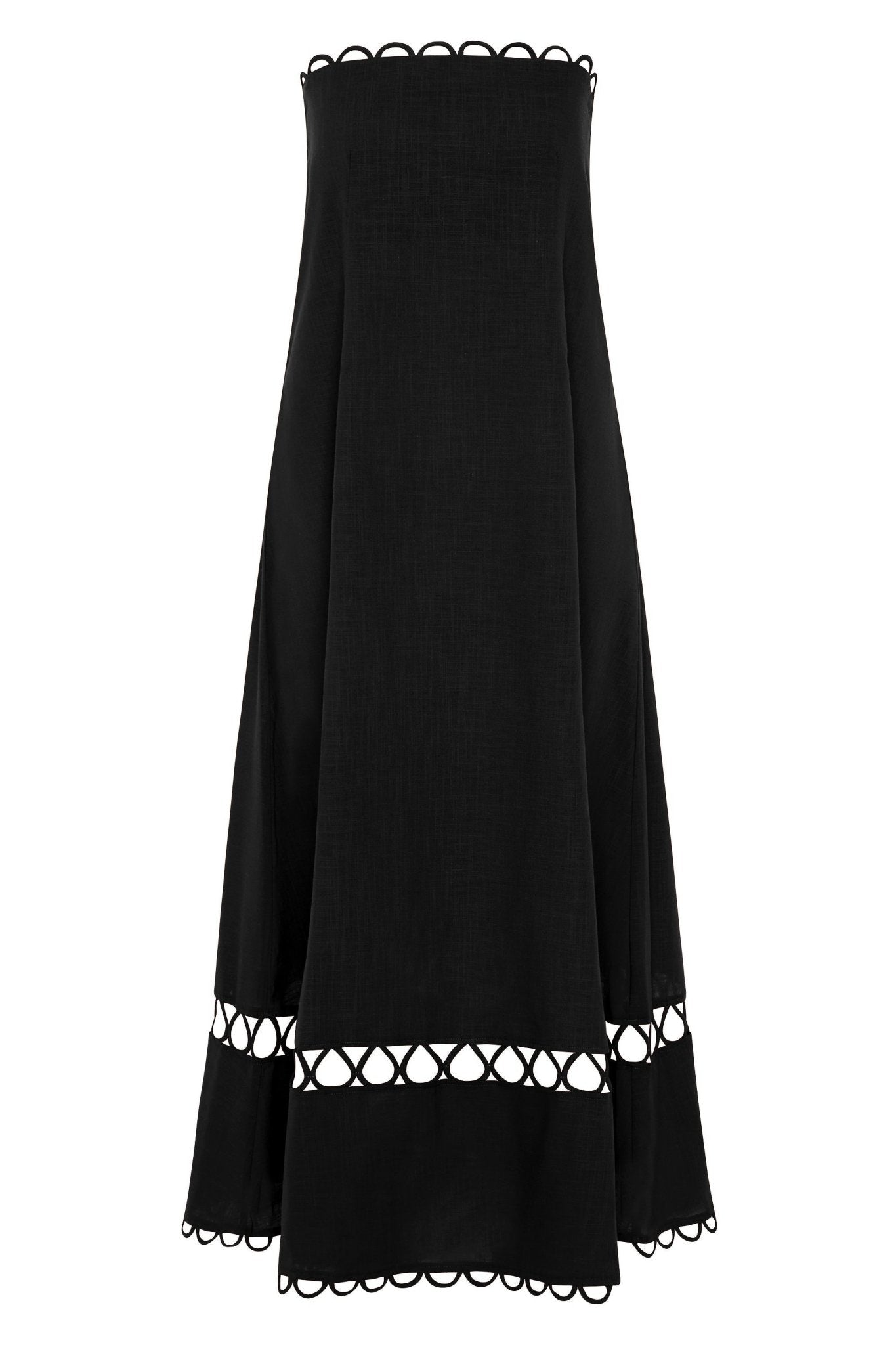 Schwarzes Ärmelloses Gina Kleid - Livezo