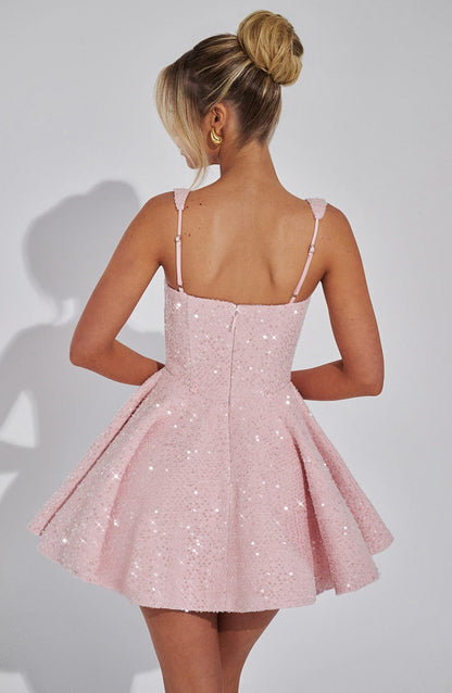 Seraphina | Ballerina Blush Mini Kleid - Livezo