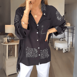 Seraphina | Handgeschriebene Knopf - Down - Bluse - Livezo