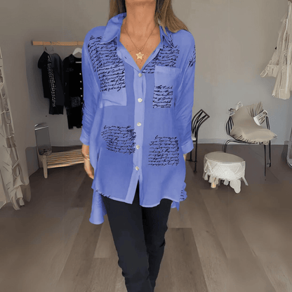 Seraphina | Handgeschriebene Knopf - Down - Bluse - Livezo