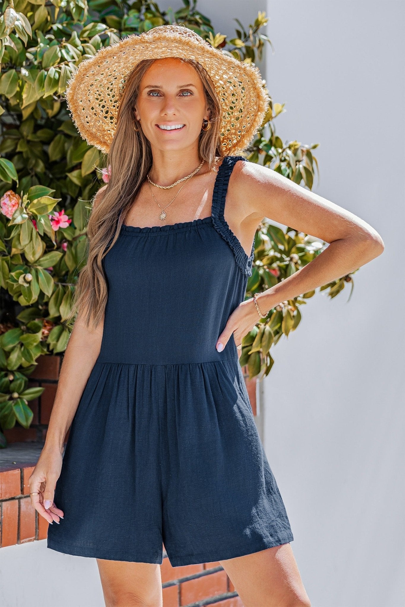 Shania Blaue Romper - Livezo