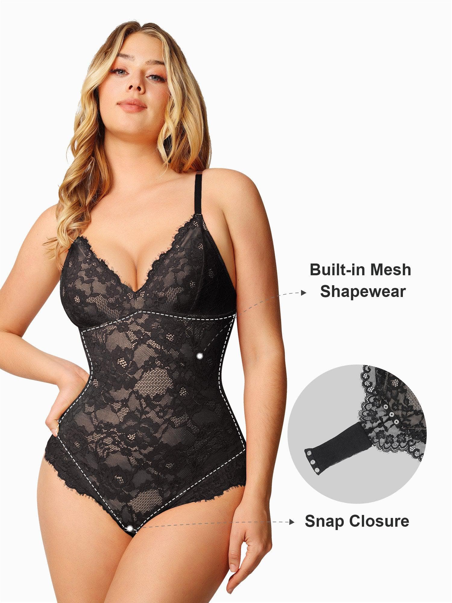 Shapewear Spitze Deep - V - Ausschnitt Body oder Faux - Leder - Röcke - Livezo