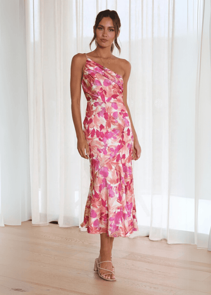 Sienna Elegant One - Shoulder Dress - Livezo