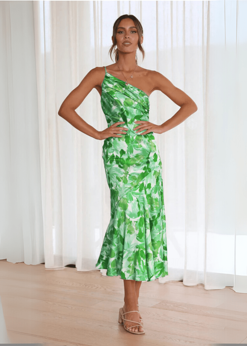 Sienna Elegant One - Shoulder Dress - Livezo