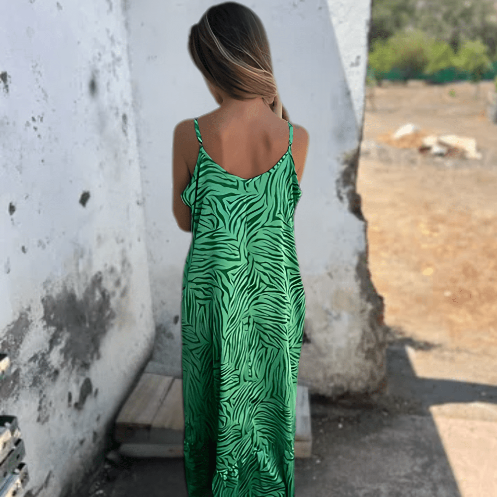 Sleeveless Maxi Dress - Strahled & stilvoll in Grün - Livezo