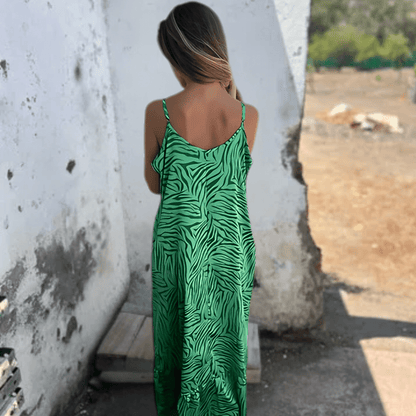 Sleeveless Maxi Dress - Strahled & stilvoll in Grün - Livezo