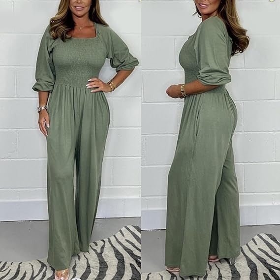 Solid Color Jumpsuit - Für den Alltagssti - Livezo