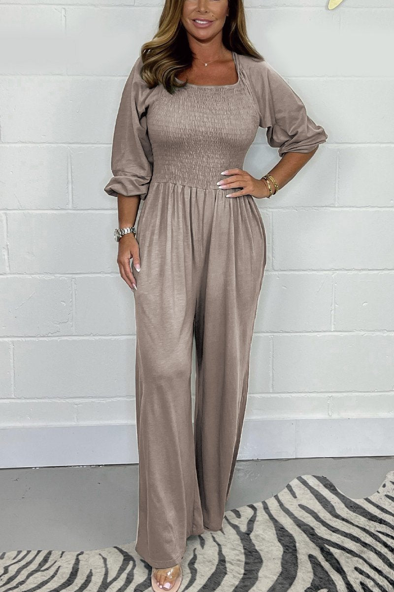 Solid Color Jumpsuit - Für den Alltagssti - Livezo