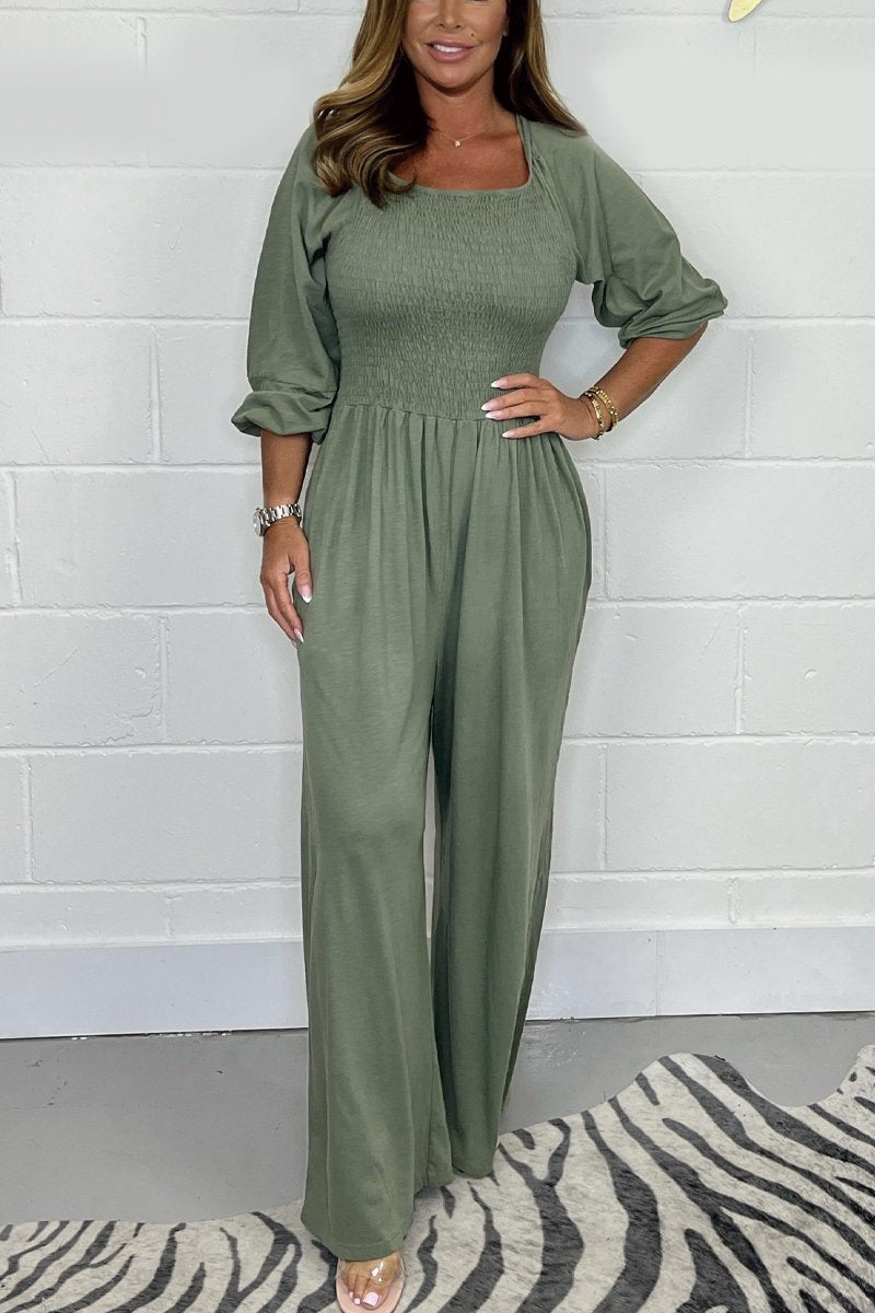 Solid Color Jumpsuit - Für den Alltagssti - Livezo