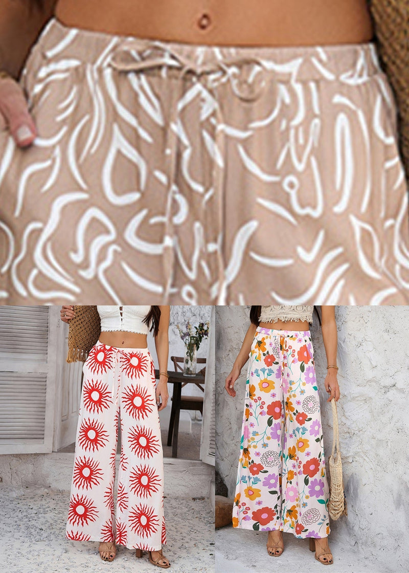 Sommerhose aus Bio - Baumwolle mit weitem Bein und elastischem Bund - Livezo