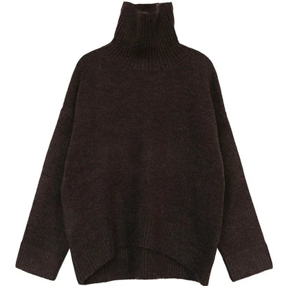 Sonja - Damen Pullover Lose Rollkragenpullover - Livezo