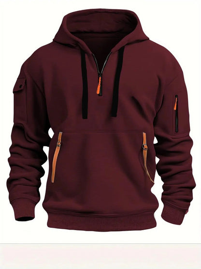 Sporty Zip Hoodie with Pockets - Harren Cole