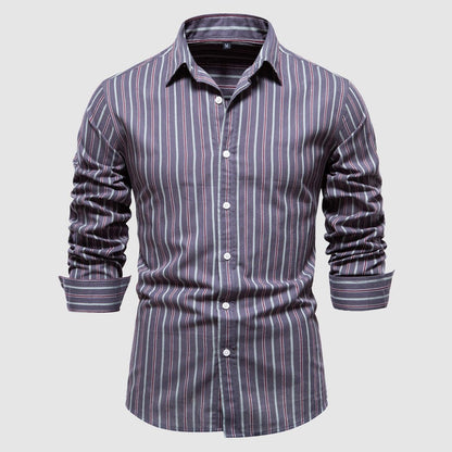 Striped Long Sleeve Casual Shirt for Men - Harren Cole