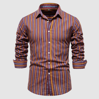 Striped Long Sleeve Casual Shirt for Men - Harren Cole